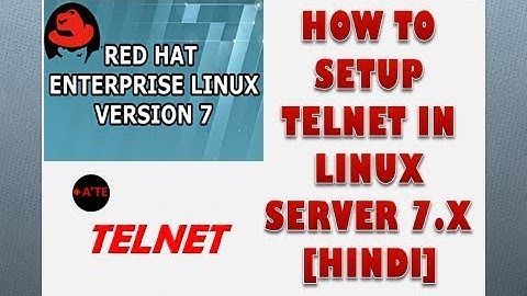 How to Configure TELNET Server in linux 7.2  (redhat, Centos)) 7.2 in Hindi
