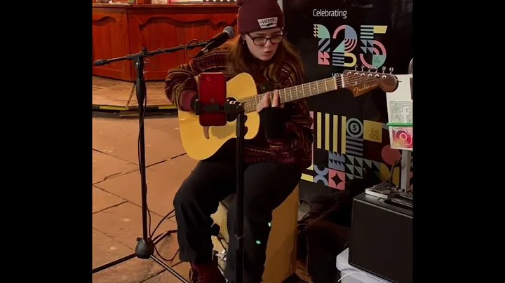 Lori busking in the street