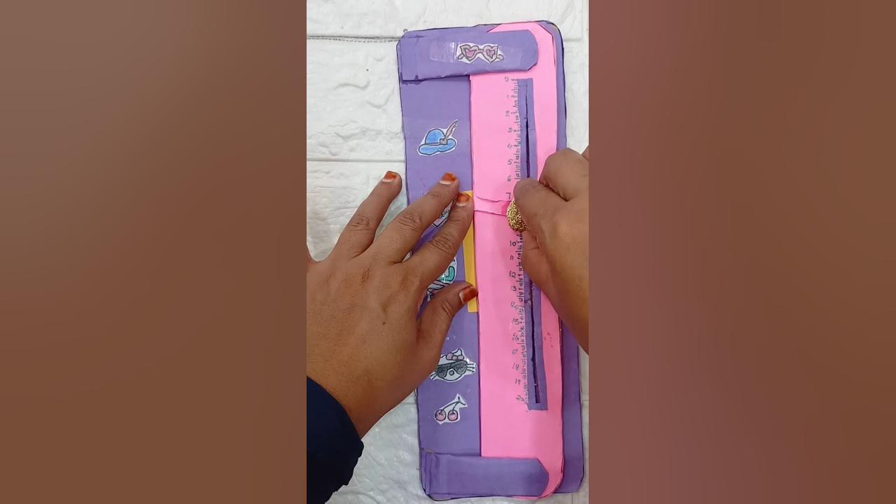 Diy cute mini paper cutter🌈☁️, how to make paper cutter, mini paper  cutter diy