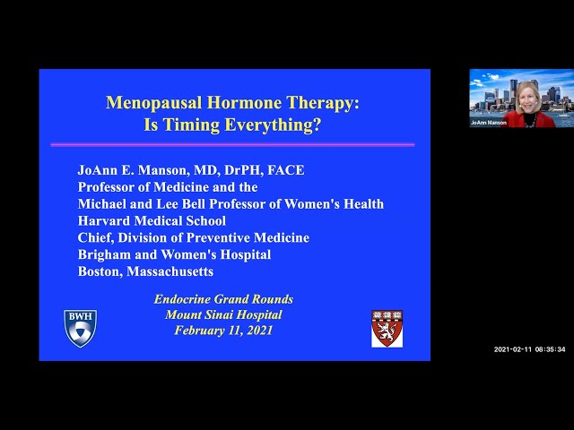 Menopausal Hormone Therapy: Is Timing Everything?