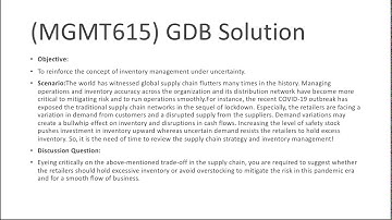 MGMT615 GDB SOLUTION