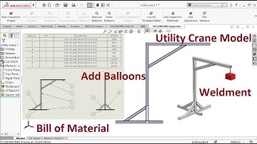 Solidworks project | Design and assembly of a Utility Crane