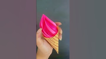 Paper ice Cream Cone | Paper Craft | Paper Ice Cream #diy #papercraft #craft