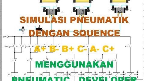 SIMULASI PNEUMATIK DENGAN SQUENCE A+ B- B+ C- A- C+ MENGGUNAKAN APK ANDROID PNEUMATIC   DEVELOPER