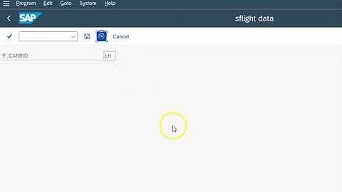 SAP Report Program for SFLIGHT data