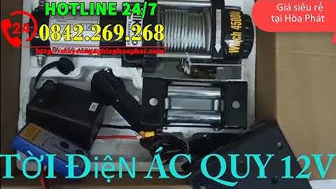 Tời điện 12V 4500lb, nâng đứng 450kg,kéo ngang 1,8 tấn.Tời điện 12V/24V.Tời kéo xe.Tời điện ác quy