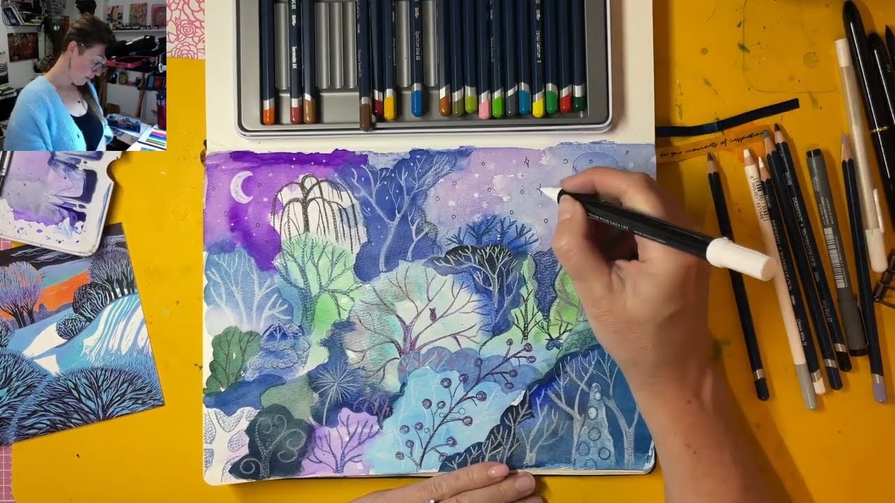 Winter Forrest Painting