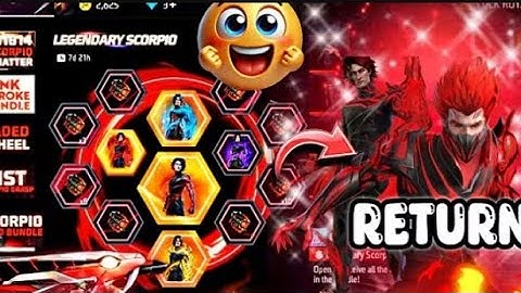 Scorpio Bundle Return Confirm kab aayega 🔥| FF Event | Free Fire New Event |