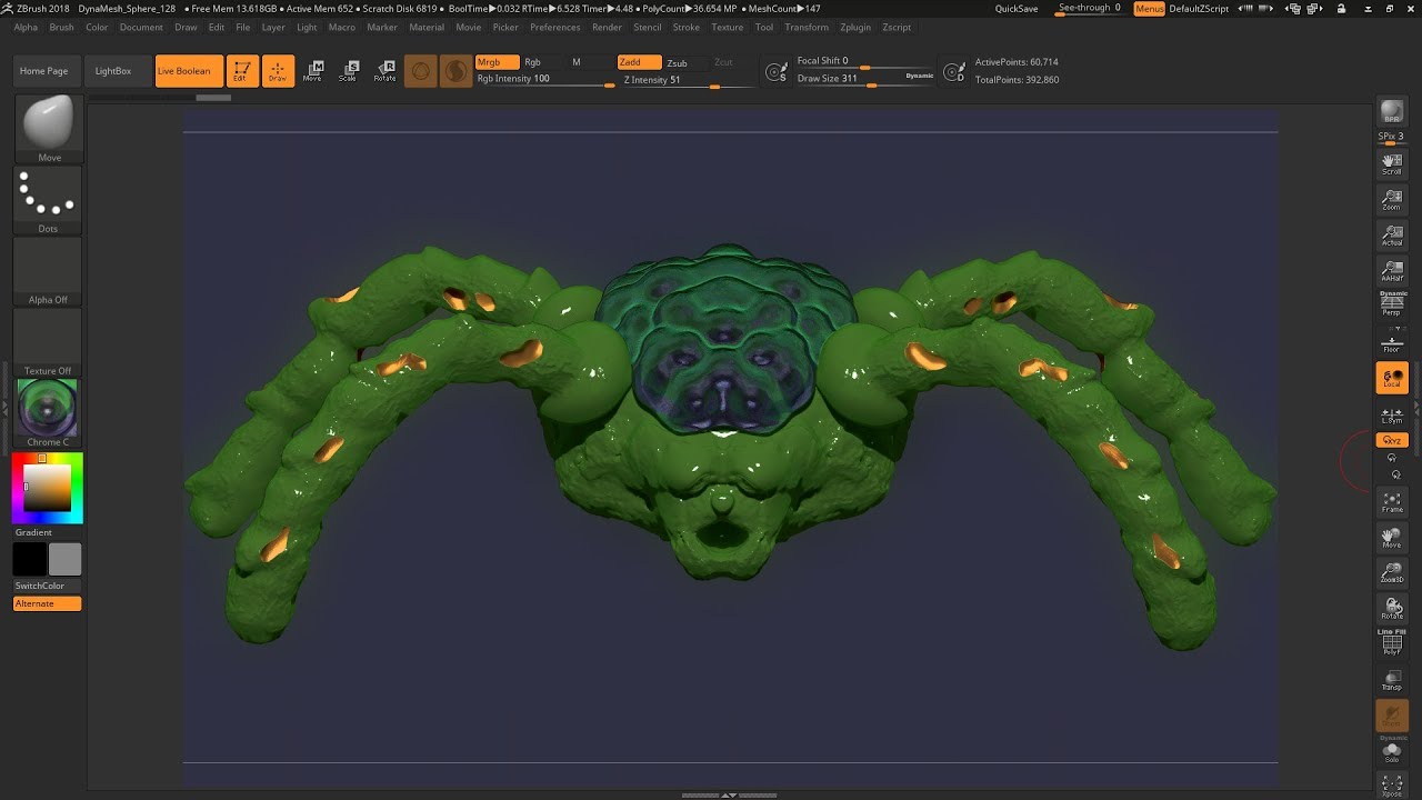 zbrush 2018 live boolean