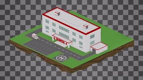 Isometric Hospital Cartoon Loop Stock Motion Graphics