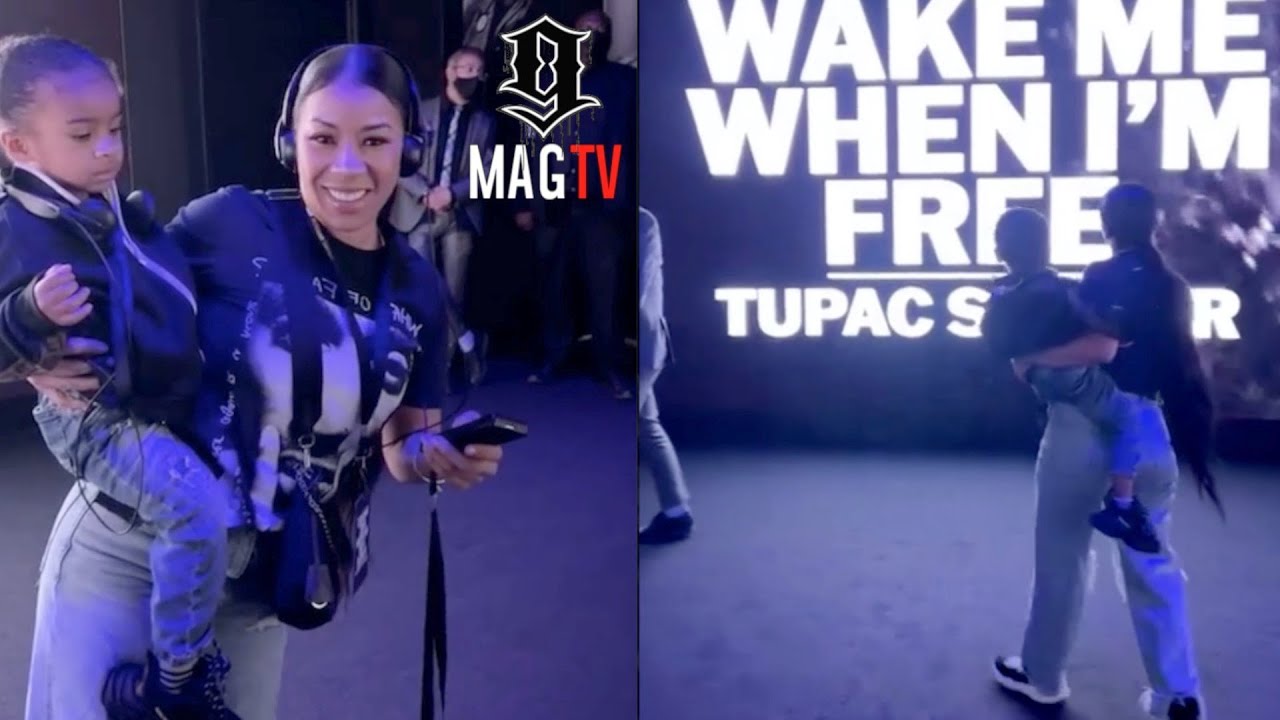 Keyshia Cole Visits Tupac Exhibit In Los Angeles! 🌹