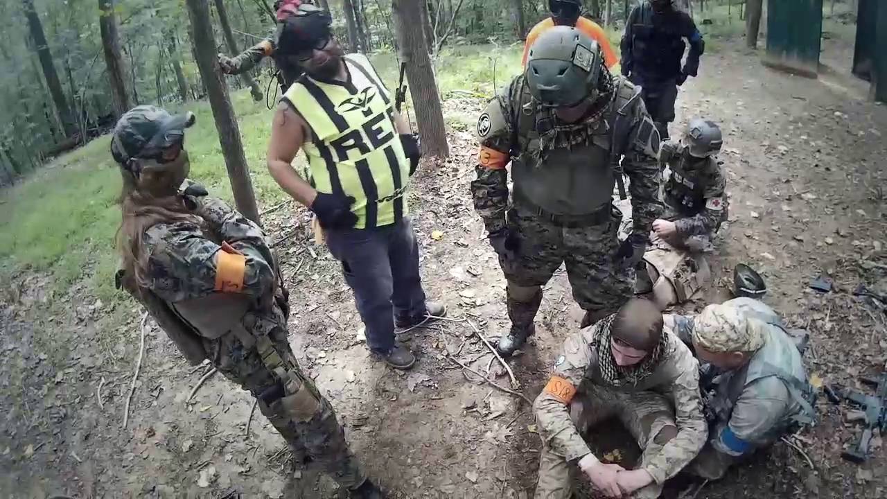 BAD AIRSOFT INJURY PLAYER FALLS!!! YouTube