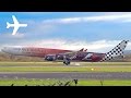 Etihad a340-600 &#39;F1 Livery&#39; Landing at Manchester Airport Runway 05L