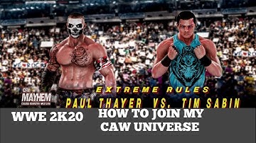 WWE 2K20 CAW Universe Mode ! How to Bring your Created Superstar into CFW !
