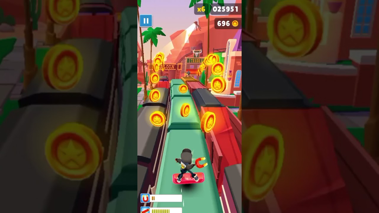 Subway Surfers gaming. 