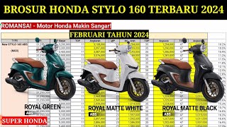 BROSUR HONDA STYLO 160 TERBARU 2024 ADA DUA TYPE CBS DAN ABS