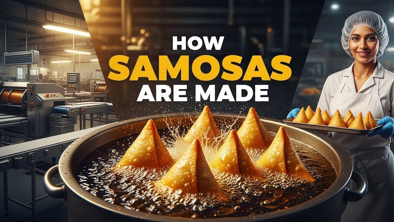 How Samosas Are Made Today: Inside the Modern Samosa Factory - YouTube