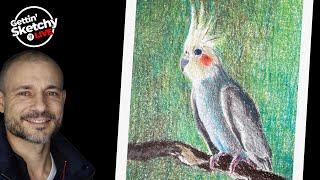 Live Drawing Exercise - Drawing a Bird with Colored Pencils