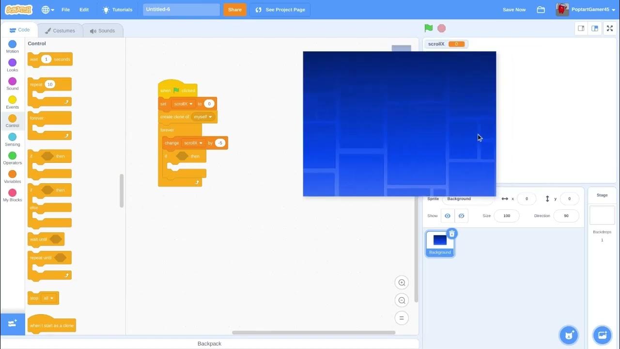 How to make a Scrolling Background in Scratch in 5 minutes or less! YouTube