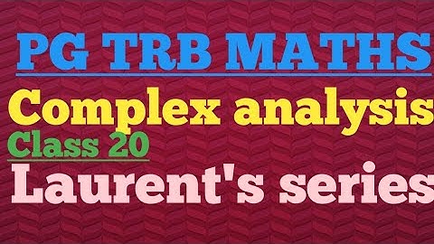 PG TRB MATHS Laurent