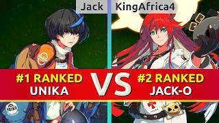 GGST ▰ Jack (#1 Ranked Unika) vs KingAfrica4 (#2 Ranked Jack-O). High Level Gameplay