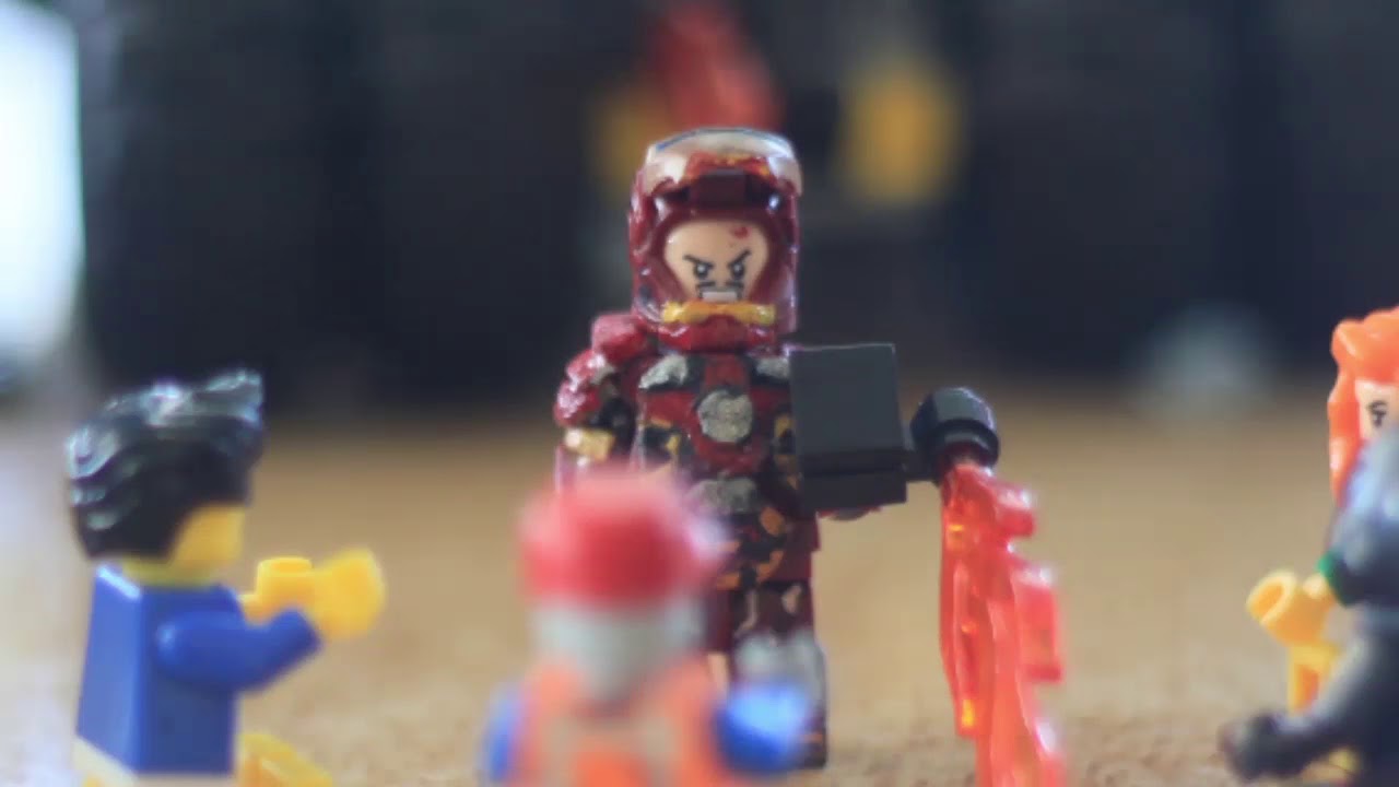lego battle damaged iron man