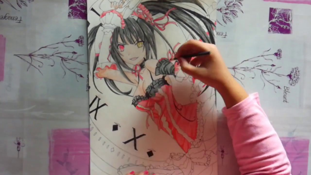 Speed Drawing- Kurumi Tokisaki (Date a live) - YouTube
