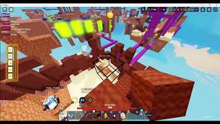Spawn killing a toxic player whilst he trash talks (Roblox bedwars)