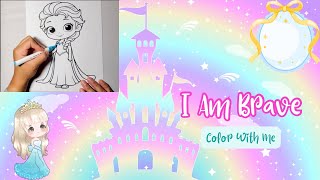 ✨ Coloring a Beautiful Ice Princess 👑❄️ | Relaxing Coloring With Markers 💙 | Satisfying Art