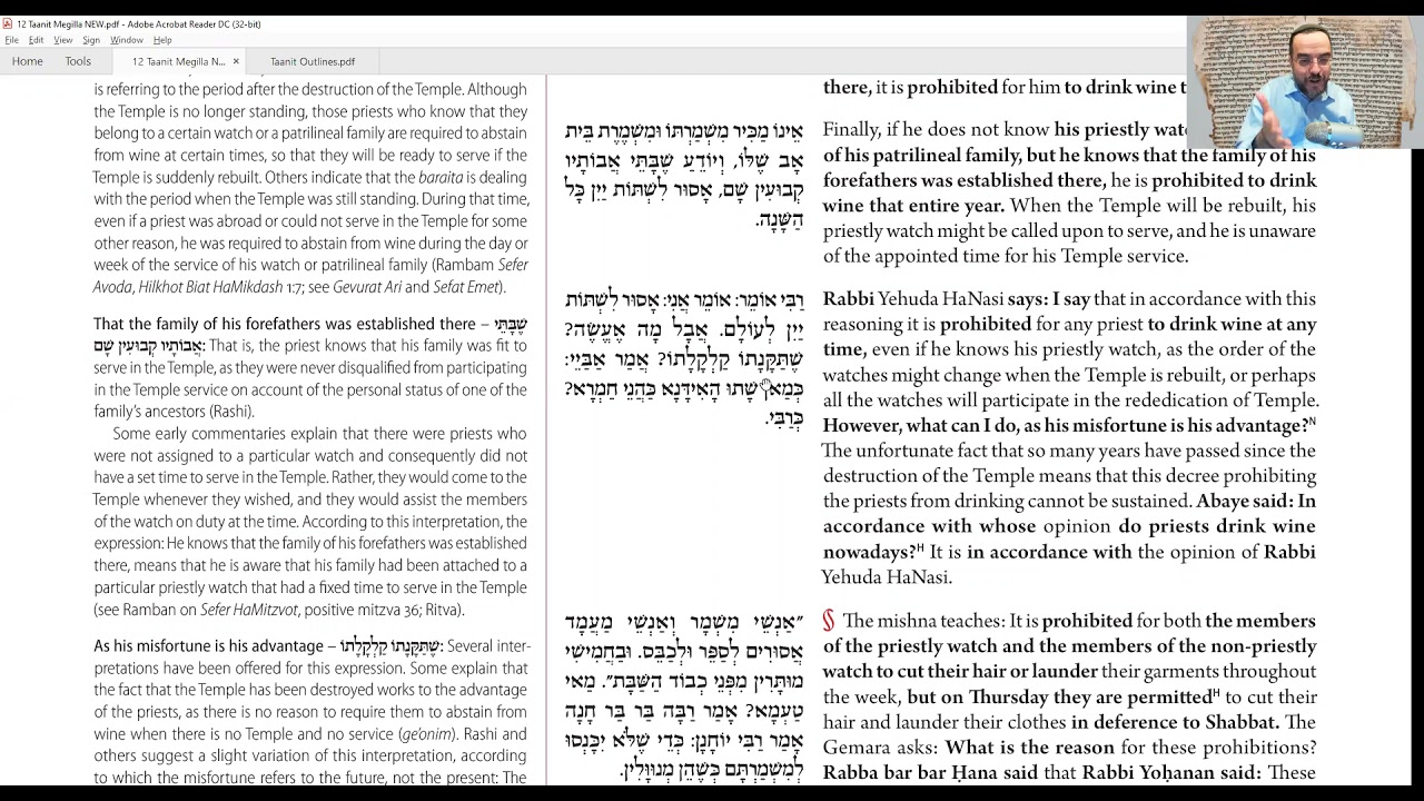 Daf Yomi - Taanit 17 - Two Ways to Get Sober Fast