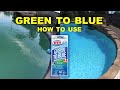 Transform Your Pool Water from Green to Blue with Super Green to Blue Pool Shock System