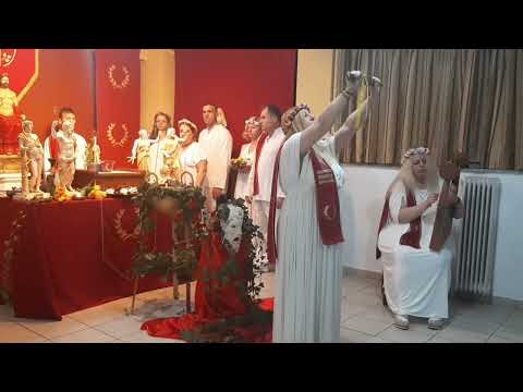 Neopagan Hellenism ceremony of Dionysus «Ανθεστήρια» προς τιμήν του αναβλαστικού Θεού Διονύσου