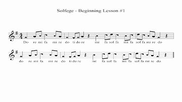 Beginner Solfege - Lesson 1