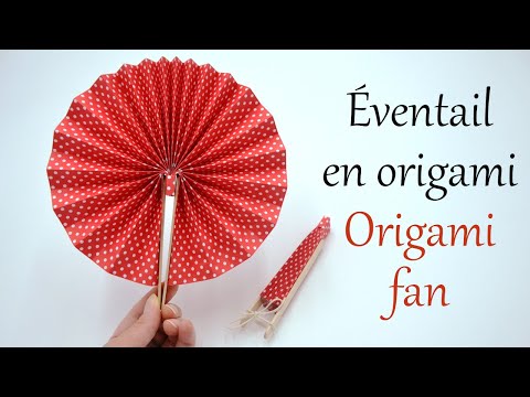 Tuto #24 : éventail en papier/origami - paper/origami fan - DIY - YouTube