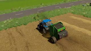 Farming Simulator 22 - New Holland 155 и John Deere 6s/Тюкование