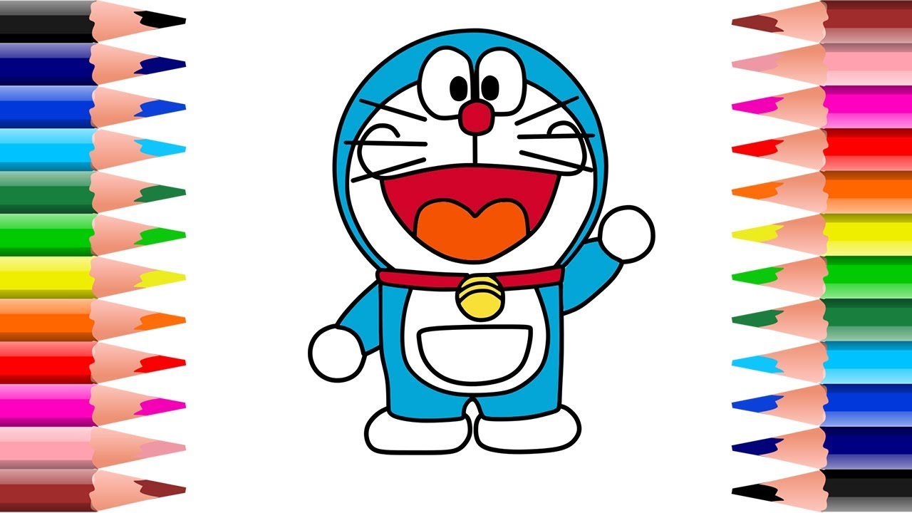  Cara  Mewarnai Doraemon  Gambar  Mewarnai Doraemon  Yang 