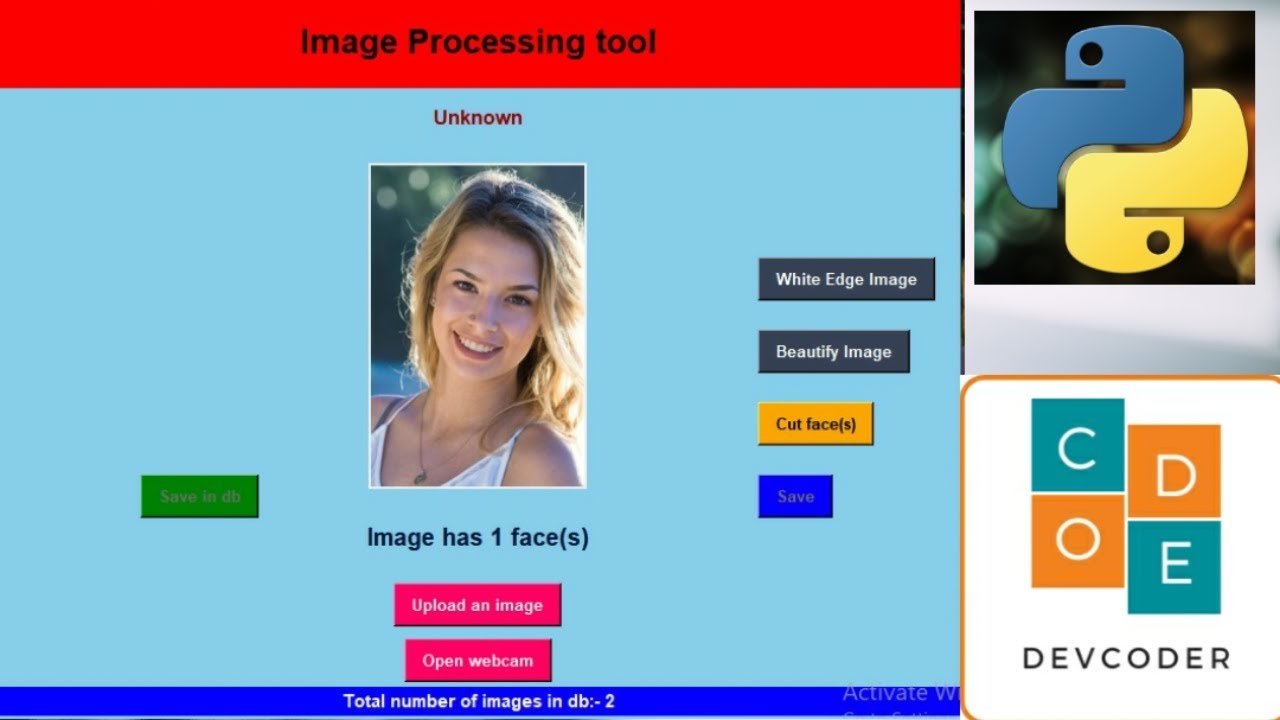 image processing tool in python | face detection in python | Python ...