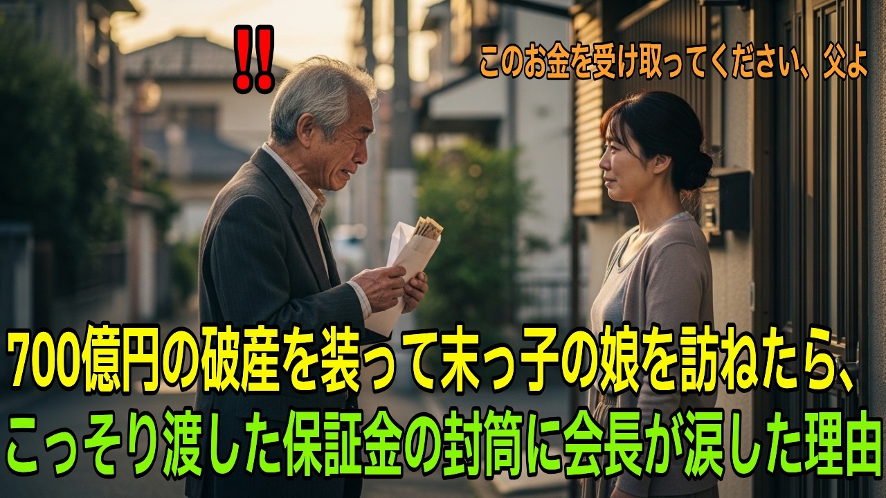 700億円の破産を装って末っ子の娘を訪ねたら、こっそり渡した保証金の封筒に会長が涙した理由【オーディオブック】【感動の物語】【睡眠ラジオ】