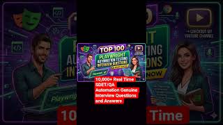 Top 100 PLAYWRIGHT AUTOMATION TESTING Interview Q. #playwright #manualtesting #softwaretesting #qa