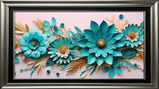TV ART 3D Paper Flower 💐🌷🪻6 IMAGES, Wall Decoration, Relaxing Art  TV | 4K ,stress relief, NO SOUND.