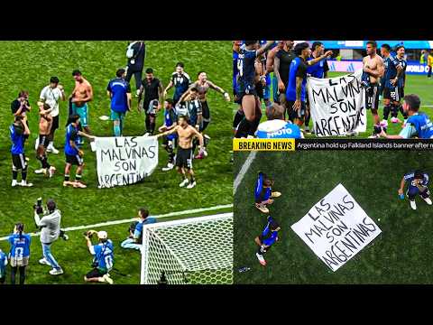 Argentina Players Shows "Falklands Are Argentine" Banner After Win | Argentina vs England Highlights