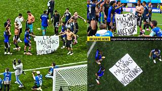 Argentina Players Shows "Falklands Are Argentine" Banner After Win | Argentina vs England Highlights