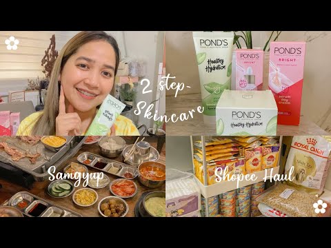 VLOG: New Skincare Products, Shopee Haul + Samgyup 🥢🛒💚 ( New Pond's Healthy Hydration Range ✨ )