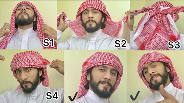 How To Tie Arabic SheMagh style 1|| Headscarf For Men || Majid shah