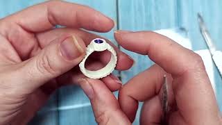NEW Super easiest way to create a real jewelry piece! Metal silver clay ring. Free video tutorial!