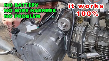 Wave 100cc Engine Only Wiring Diagram | No Battery & No Harness Connection Guide - It works 100%