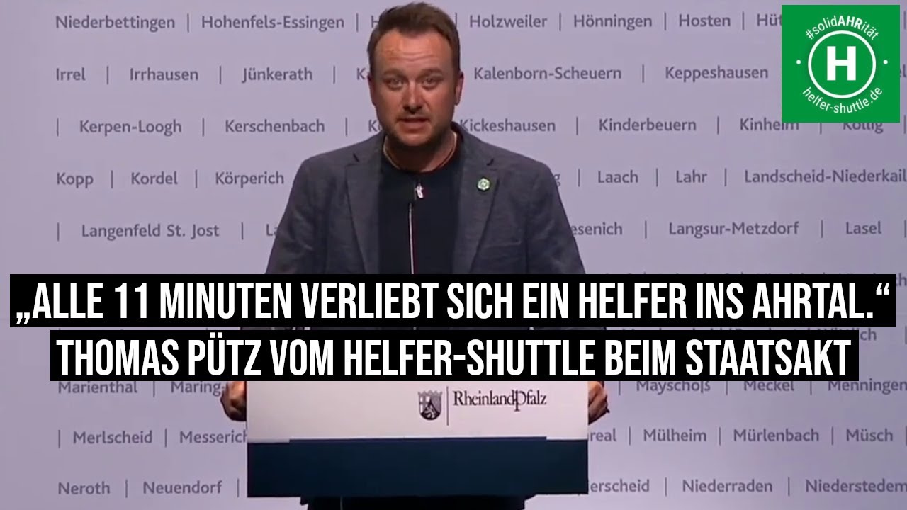 Thomas Pütz vom Helfer Shuttle beim Staatsakt: 