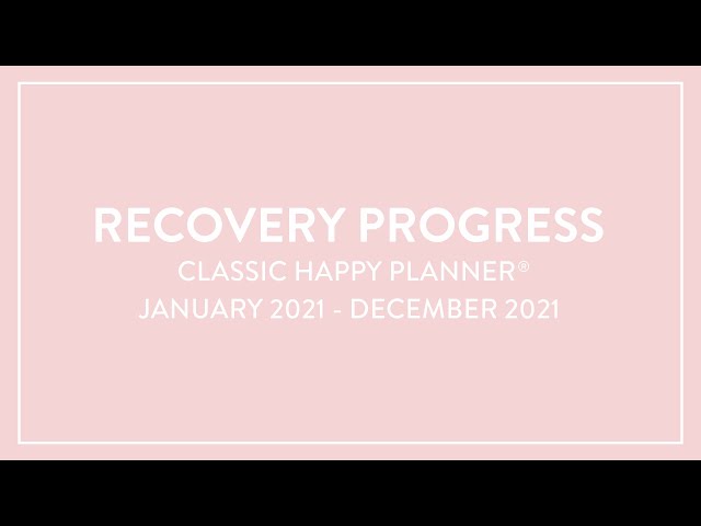 Recovery Progress Classic Planner Companion | Happy Planner