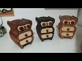 Bandsaw Box - Owl jewelry Box - BAYKUŞ Ahşap Çekmeceli Takı Kutusu