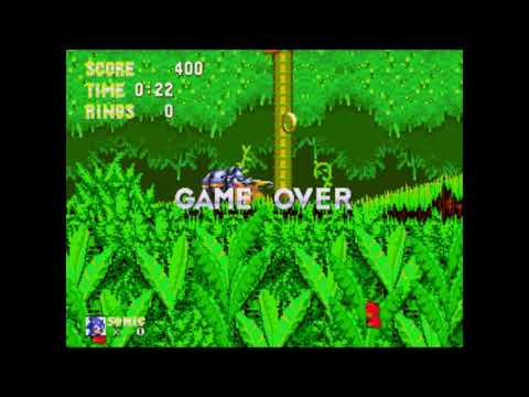 Game Over Sonic The Hedgehog 3 Genesis